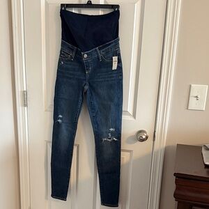 Women's Blue High-Waisted Jeans maternity gap